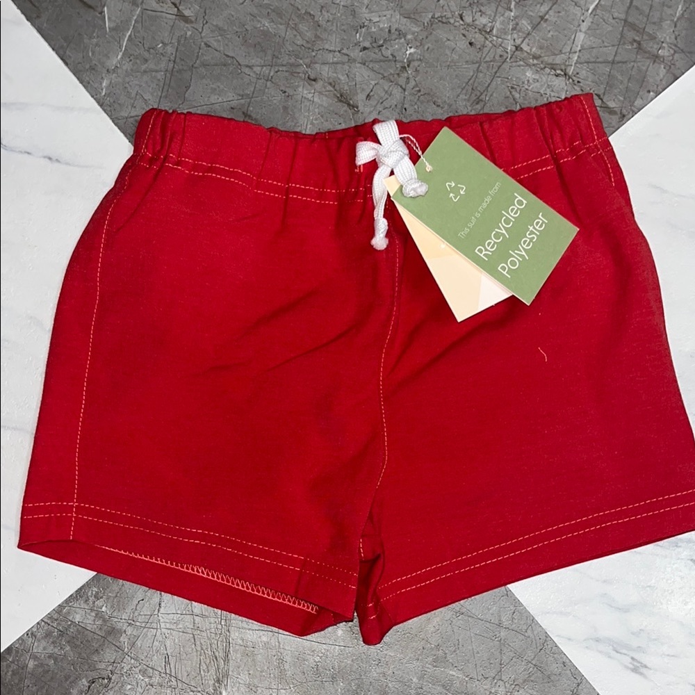 NEW Andie the kids swim trunk cherry red sz 2T